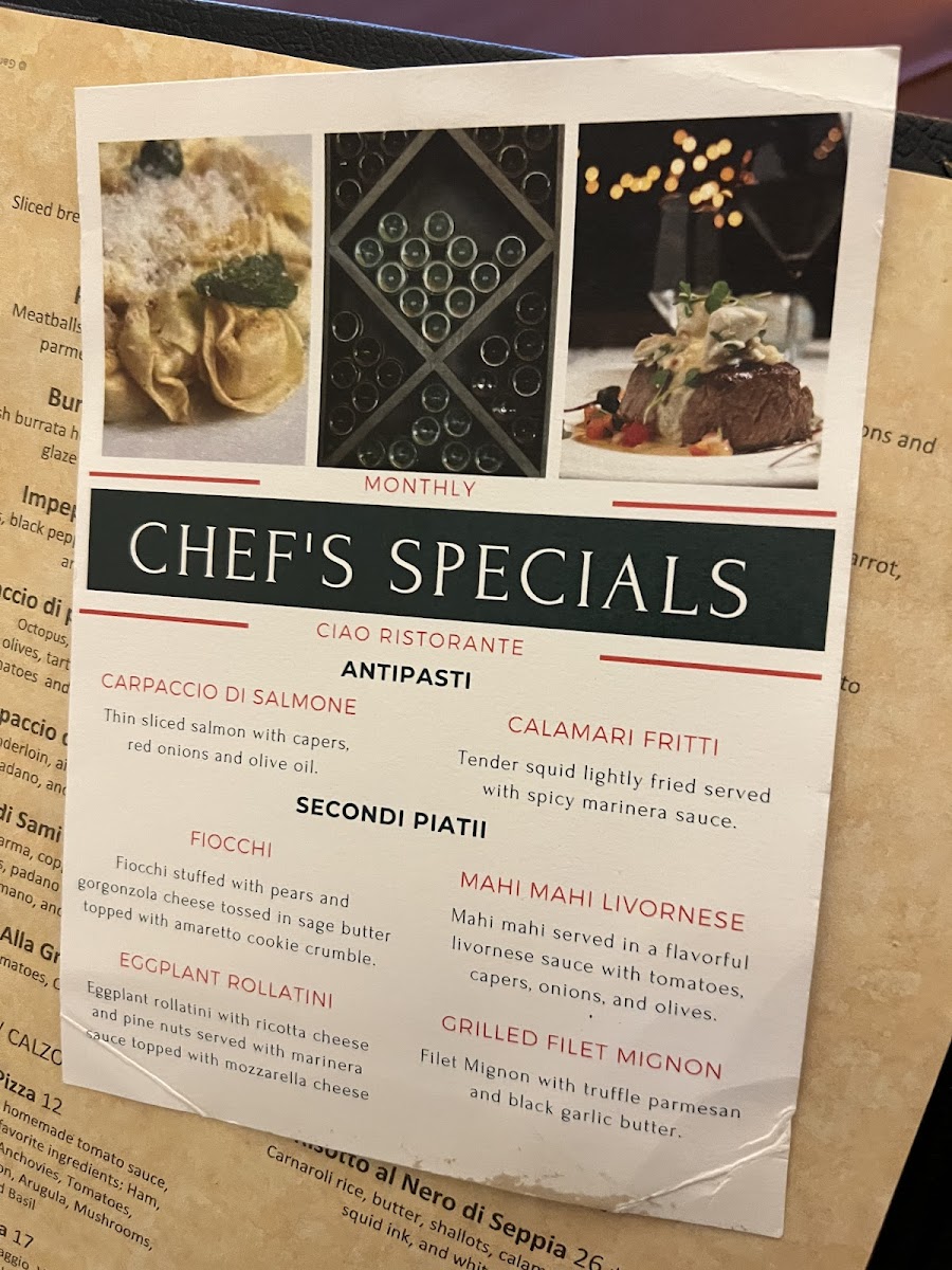 Menu - Ciao Ristorante photo 7